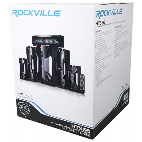  Rockville HTS56 1000w 5.1 Channel Home Theater SystemBluetoothUSB+8 Subwoofer