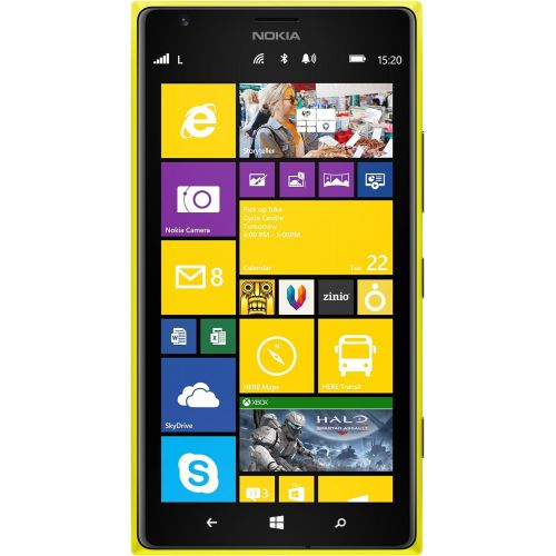  Nokia Lumia 1520 16GB Unlocked GSM 4G LTE Windows Smartphone w 20MP Camera & PureView Technology - Yellow (No Warranty)