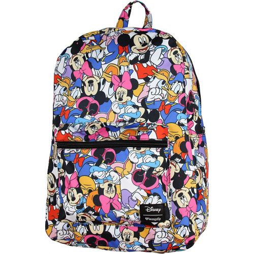  Loungefly Disney Mickey Minnie Mouse Donald Daisy Duck Backpack Friends Print