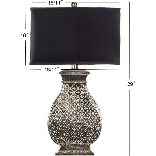  Safavieh Lighting Collection Malaga Silver 30-inch Table Lamp (Set of 2)