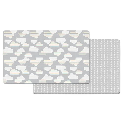 스킵 Skip Hop Cloud/Mini Dot Reversible Waterproof Foam Baby Play Mat, Grey, 86 X 52