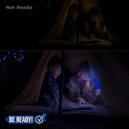  Be Ready Blue Glow Sticks - Industrial Grade 8+ Hours Illumination Emergency Safety Chemical Light Glow Sticks