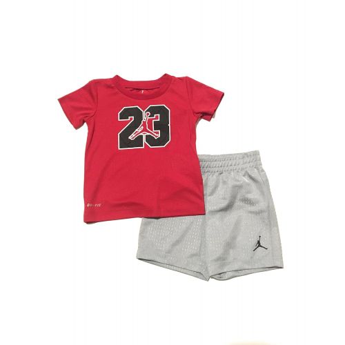 조던 Jordan Jumpman Infant Boys T-Shirt and Shorts Set RedWolf Grey Size 18 Months