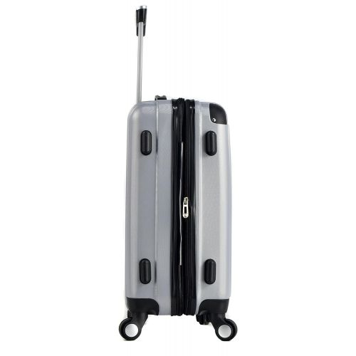 Travelers Club Luggage Chicago 20 Hardside Expandable Carry-on Spinner, Silver