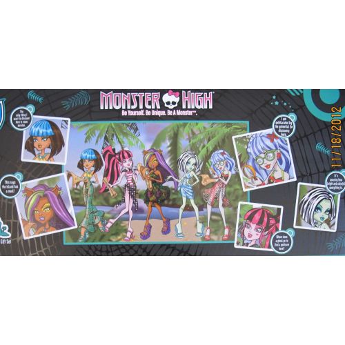 몬스터하이 Monster High SKULL SHORES 5 DOLL Set w 3 EXCLUSIVE DOLLS Frankie, Cleo, Clawdeen & Ghoulia & Draculaura TARGET EXCLUSIVE (2012)
