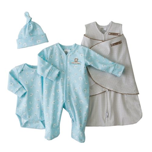  Halo Innovations HALO 4-Piece Cotton Layette and Swaddle Set