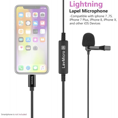  Saramonic Broadcast Lavalier Microphone with Lightning Output Connector Professional Video Microphone (LAVMICRODI)