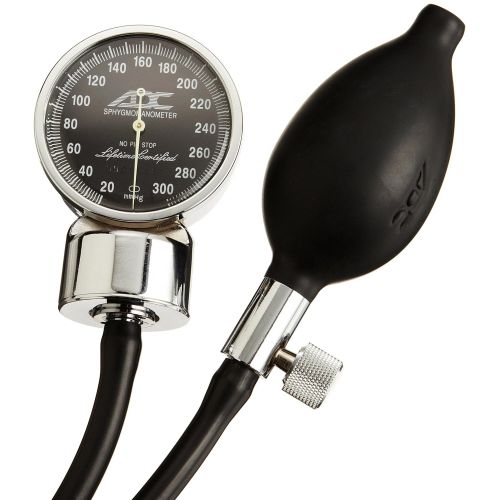  ADC Diagnostix 700 Pocket Aneroid Sphygmomanometer with Adcuff Nylon Blood Pressure Cuff, Adult, Black