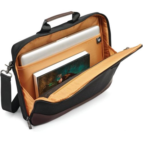 쌤소나이트 Samsonite Kombi Flapover Briefcase, Black/Brown, One Size
