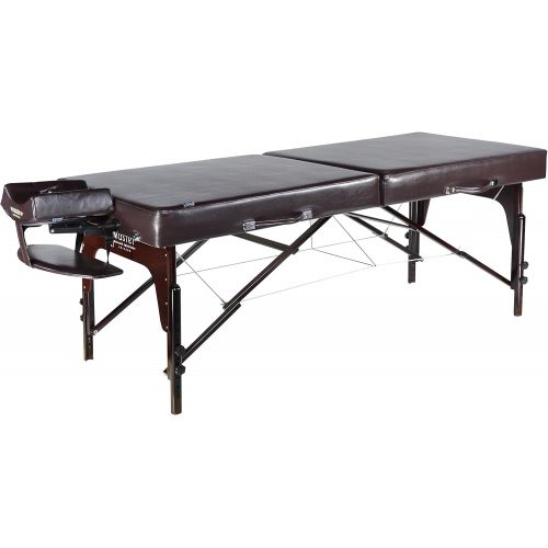  Master Massage 31 Extra Large Carlyle LX Portable Massage Table Package Brown With Memory Foam Reiki Panel