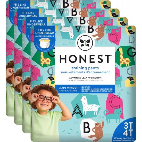  The Honest Company Toddler Training Pants, Animal ABCs, 4T5T, 76 Count