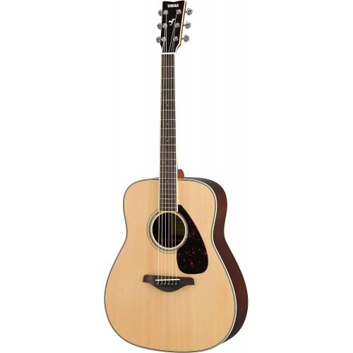야마하 Yamaha FG830 Solid Top Folk Guitar, Natural