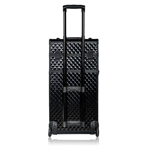  SHANY Cosmetics SHANY Rebel Series Pro Makeup Artists Rolling Train and Trolley Case, Charming Violet