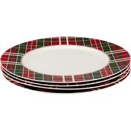 Lenox Vintage Plaid Dinner Plates, Set of 4