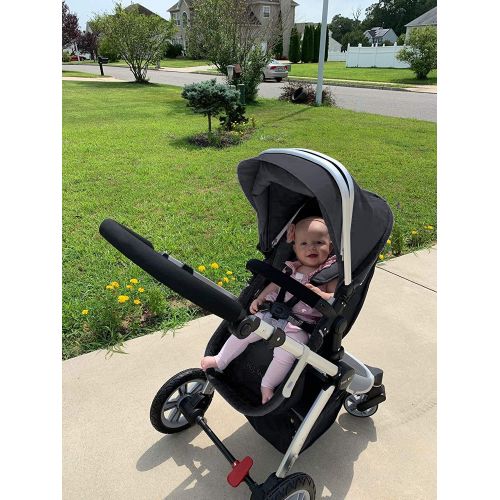 Infant Toddler Baby Stroller Carriage,Hot Mom Stroller 2 in 1 pram seat with Bassinet,Grey