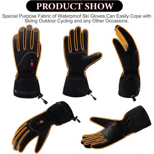  [아마존 핫딜] Autocastle Heated Gloves Rechargeable Battery Heat Gloves Kit Winter Hand Warmer,3 Heat