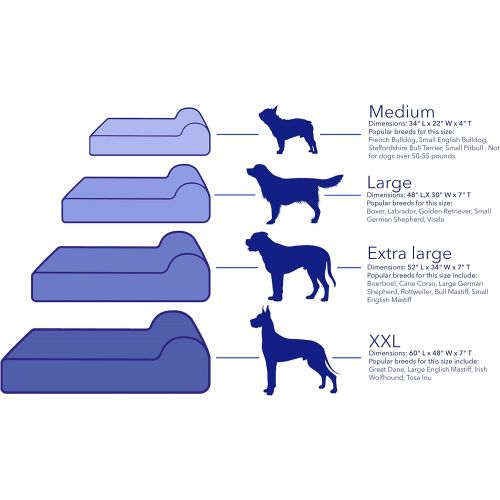  Bully beds Orthopedic Memory Foam Dog Bed - Waterproof Bolster Beds Large Extra Large Dogs - Durable Pet Bed Big Dogs