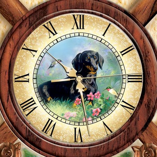  Linda Picken Delightful Dachshunds Cuckoo Clock - By The Bradford Exchange