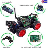 SunFounder Smart Video Car Kit for Raspberry Pi with Android App Compatible with RPi 3 Model B+ B 2B (Pi Not Included)