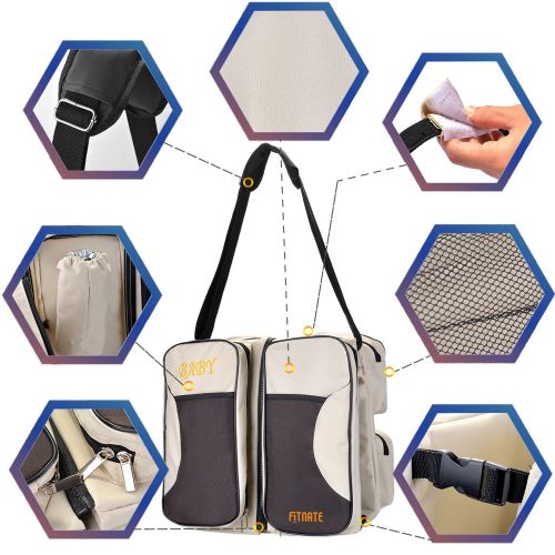  Alek...Shop Carry Cot Baby Bed 3 in 1 Bassinet Diaper Bag Travel Nappy Changing Station Multi-Functional