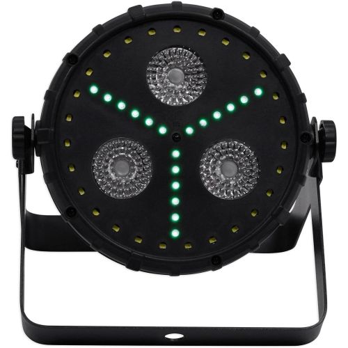  6) Chauvet DJ FXPar 3 RGB+UV SMD LED Par Can Wash Lights wStrobe+DMX Controller
