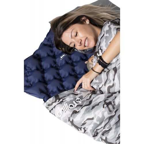  [아마존핫딜][아마존 핫딜] WELLAX Ultralight Air Sleeping Pad - Inflatable Camping Mat for Backpacking, Traveling and Hiking Air Cell Design for Better Stability & Support -Best Sleeping Pad (Blue)