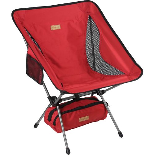 트렉 Trekology YIZI Go Portable Camping Chair Adjustable Height - Compact Ultralight Folding Backpacking Chairs in a Carry Bag, Heavy Duty 300 lb Capacity Hiker, Camp, Beach, Outdoor