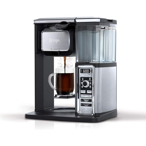 닌자 SharkNinja Ninja Coffee Bar Auto-iQ Programmable Coffee Maker with 6 Brew Sizes, 5 Brew Options, Milk Frother, Removable Water Reservoir and Glass Carafe (CF091)