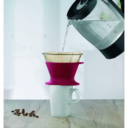  alfi 0095.278.002 Kaffeefilter Tritan, Rubin Rot, Groesse 4, Tassenfilter zum direkten Bruehen in 1 oder 2 Tassen bzw. Kannen mit groesserem Ausgiesser