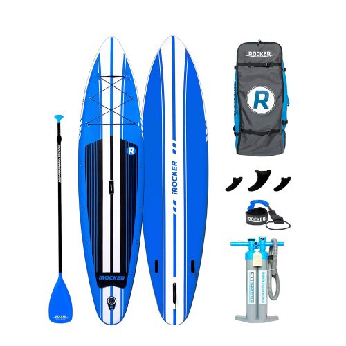  IROCKER iROCKER Inflatable Sport Stand Up Paddle Board 11 Long 31 Wide 6 Thick SUP Package