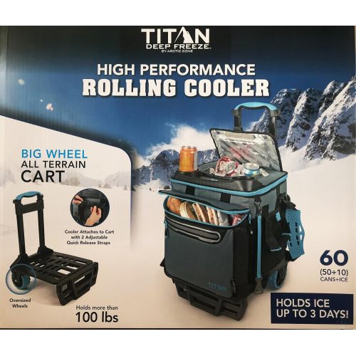  Arctic Artic Zone Titan Collapsible High Performance Rolling Cooler, 60 Cans