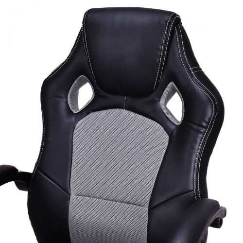  AlphaBaby High Back Race Car Style Bucket Seat Office Desk Chair Gaming Chair Gray New