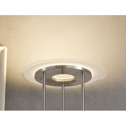  Artiva USA LED804268SN Luciano LED Torchiere Floor lamp Touch Dimmer, 72, Satin Nickel