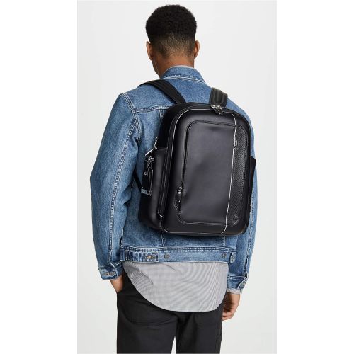 투미 TUMI Tumi Mens Arrive Larson Backpack, Black, One Size