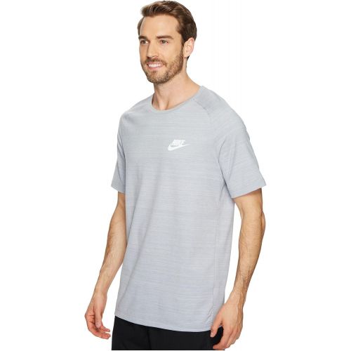 나이키 Nike Mens AV15 Athletic T-Shirt Wolf Grey/Heather-White 885927-012