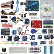 SunFounder LCD Ultrasonic Relay Sensor Electronic Bricks Starter Kit for Arduino UNO R3 Mega2560 Mega328 Nano (with UNO R3) - Including 52 Page Instructions Book