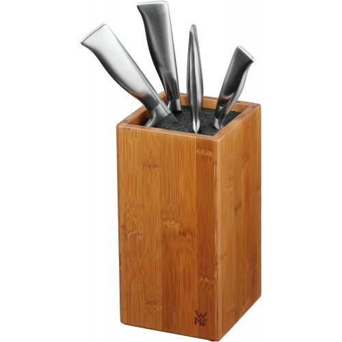 더블유엠에프 Besuchen Sie den WMF-Store WMF Messerblock ohne Messer, unbestueckt, Holz, Bambus, leer, fuer 5-6 Messer, mit Kunststoff-Buersteneinsatz