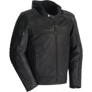 Tourmaster TourMaster Mens Blacktop Leather Motorcycle Jacket (Black, X-Large)