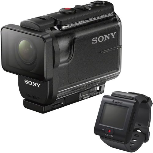 소니 Sony Action Cam HDR-AS50R Wi-Fi HD Video Camera Camcorder & Live View Remote with 64GB Card + Battery + Backpack + Helmet, Suction Cup & Dashboard Mounts + Kit