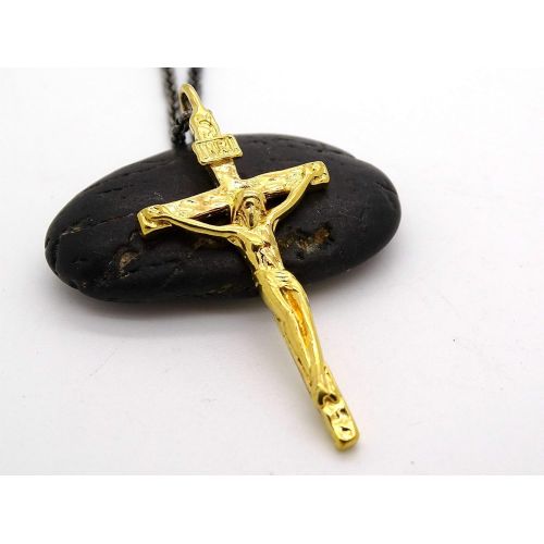  CrazyAss Jewelry Designs gold cross necklace mens, vintage gold cross, mens cross pendant, two tone cross necklace, mens cross necklace, cross gift for him