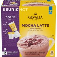 [아마존 핫딜]  [아마존핫딜]Gevalia Mocha Latte Espresso Keurig K Cup Coffee Pods & Froth Packets (36 Count, 4 Boxes of 9)