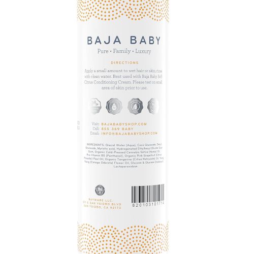  Baja Baby Citrus Shampoo and Body Wash - EWG VERIFIED - Family Size - 16 fl oz - NEW AND IMPROVED - Free of Sulphates, Parabens and Phosphates - Dr Approved! (Three Bottles)
