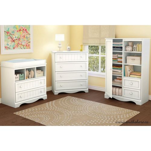  South Shore Savannah Collection Door Chest, Pure White