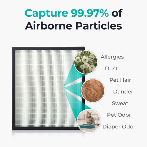  Alen BreatheSmart FIT50 Air Purifier for Bedrooms & Living Rooms - HEPA Filter for Pet Dander & Odor - 900 sqft - White