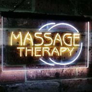 ADVPRO Massage Therapy Business Display Dual Color LED Neon Sign White & Yellow 12 x 8.5 st6s32-i0315-wy