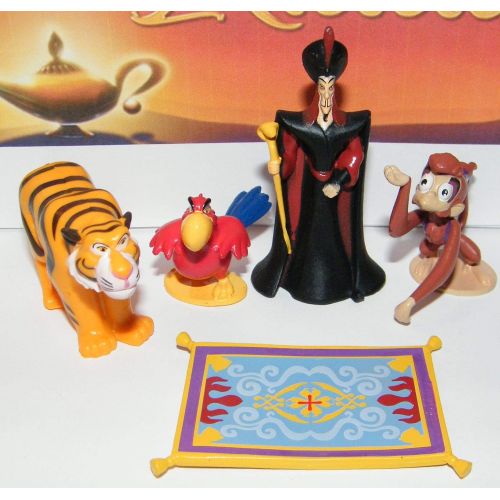  Aladdin Movie Deluxe Party Favors Goody Bag Fillers Set of 12 with 10 Figures, Sticker and PrincessRing Featuring the Movie Characters, Flying Carpet and Lamp!