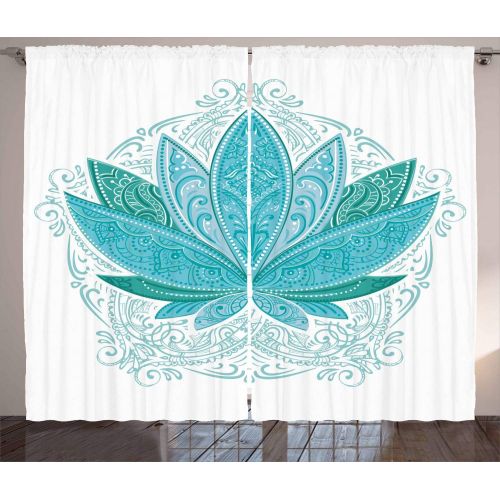  Ambesonne Baseball Sports Lovers Fans Decor Hobby Curtain Funny Sporting Household Decorations for Kids and Teens Room Accessories Pictures Bedroom Curtain 2 Panels Set, Blue Navy Green Yell