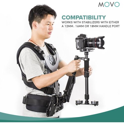  Movo MC30 Vest & Dual Articulating Arm for Handheld Video Stabilizer Systems with 12mm, 16mm or 18mm Handle Ports