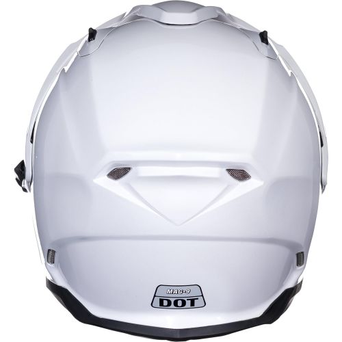 벨 Bell Mag-9 Open Face Motorcycle Helmet (Solid Gloss Pearl White, X-Large)