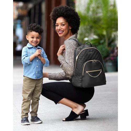스킵 Skip Hop Diaper Bag Backpack, Greenwich Multi-Function Baby Travel Bag with Changing Pad and Stroller Straps